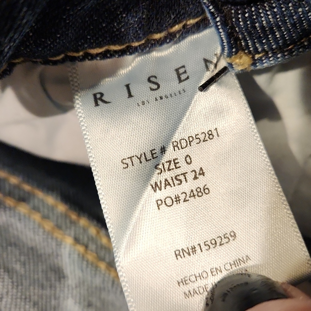 ❤️ NWT! RISEN CROSSOVER MID-RISE WIDE LEG JEANS, 0 (24) - Picture 12 of 14